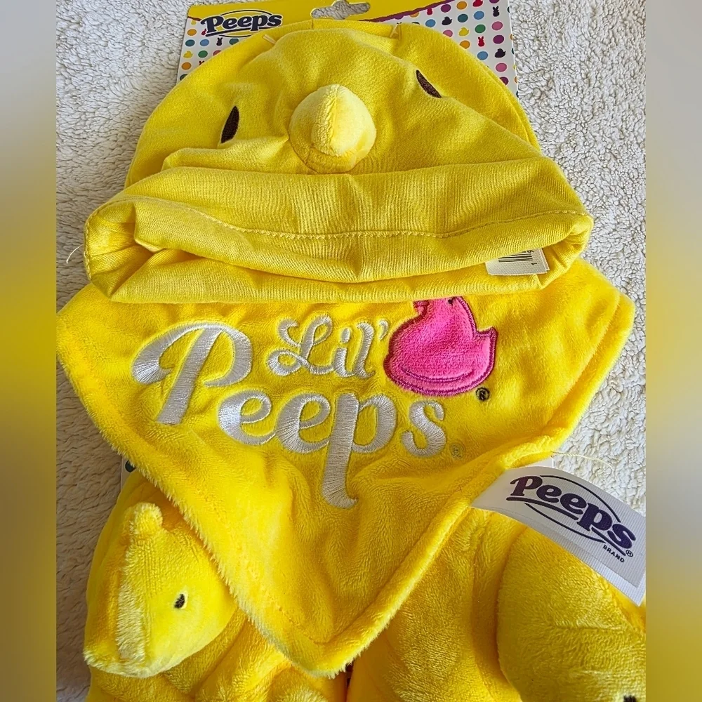 New yellow Peeps Baby boy / girl Set Includes Hat, Bib, Booties Easter Chick